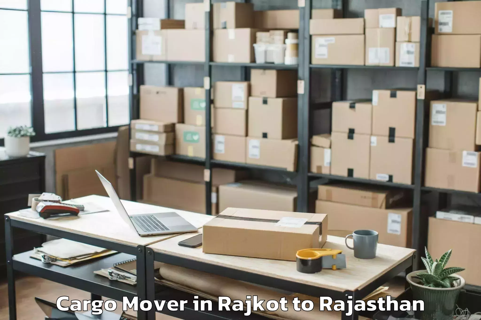 Easy Rajkot to Chauth Ka Barwara Cargo Mover Booking